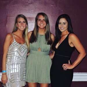 Green Keyhole Dress w/ Lace Back